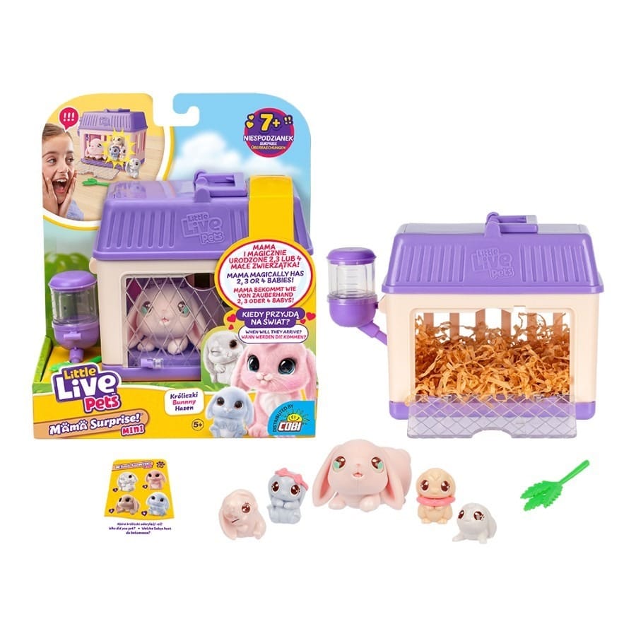 Интерактивная игрушка Little Live Pets Mama Surprise Mini, кролики, разноцветный
