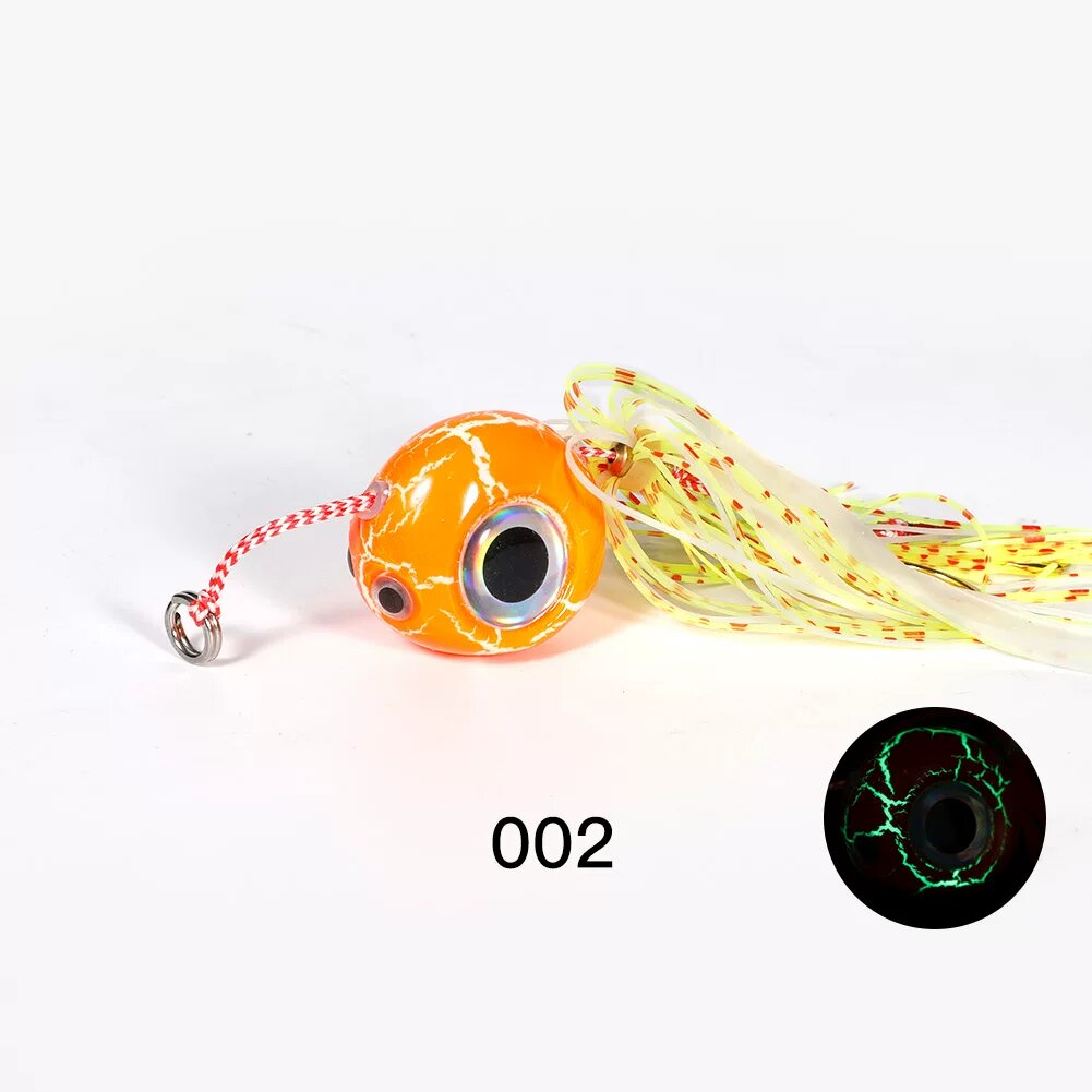 NOEBY Ночной Свет Силиконовая Юбка Jig Head Приманка для Морской Рыбалки, 80г, NK002