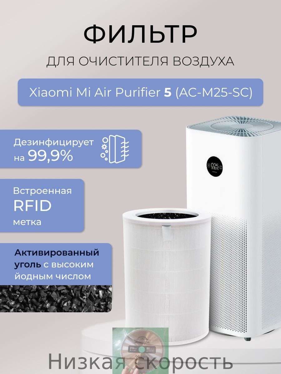 Фильтр для очистителя воздуха Xiaomi Mi Air Purifier 5 AC-M25-SC, белый, 1 упаковка