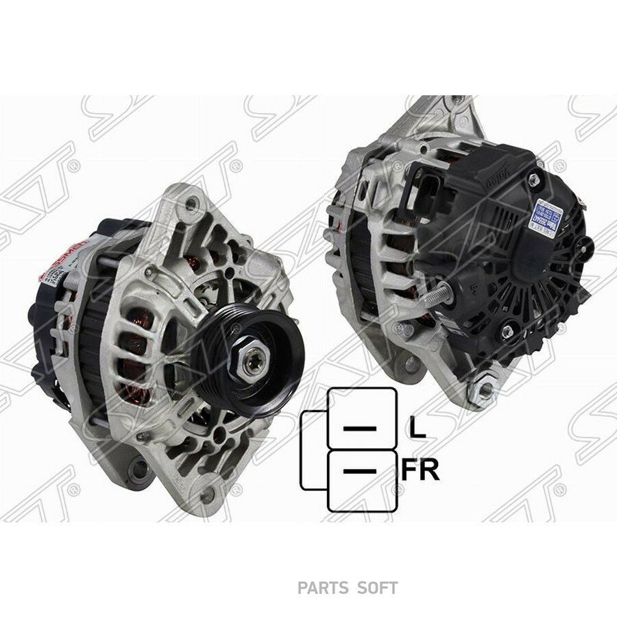Генератор Hyundai Elantra 06-16 / Solaris 10-17 (G4FA/G4FC/G4FD/GRFG/D4FB 12V 90A) от официального дистрибьютора, SAT, артикул ST373002B400N