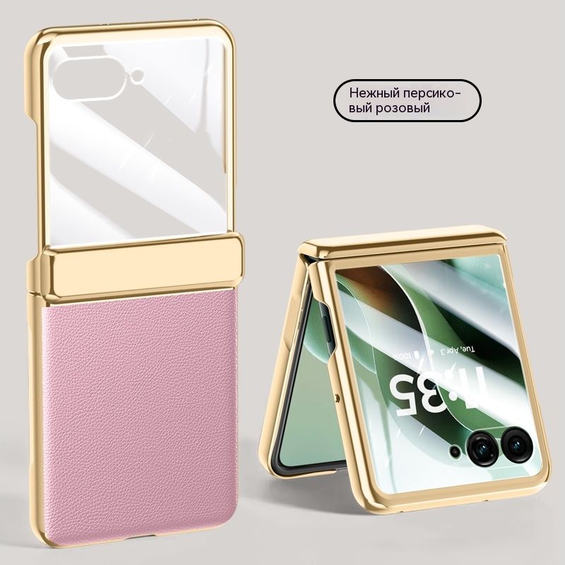 Чехол для Motorola Moto Razr 70/Моторола Разр 70/Razr 2026, soft touch, чехол-кардиомонитор, искусственная кожа, поликарбонат (PC), защита камеры, ударопрочный, усиленные углы, Motorola, pink,