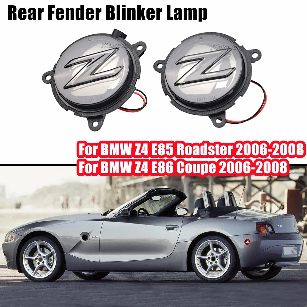 2 шт. светодиодные фонари без ошибок, боковые габаритные огни для BMW Z4 E85 Roadster Z4 E86 Smoked