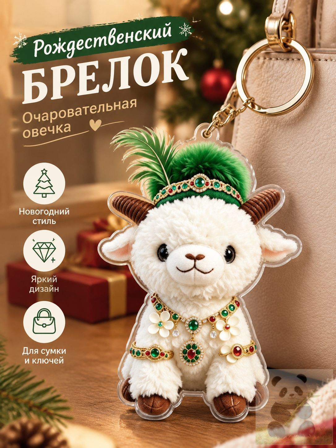 Елочная игрушка 99 см коза белый 2 шт