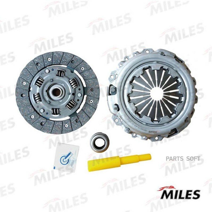 Сцепление в сборе (с подш.) CITROEN C2/C3/C4//PEUGEOT 106/207/307 1.1-1.6 00- от официального дистрибьютора, MILES, артикул GE09013