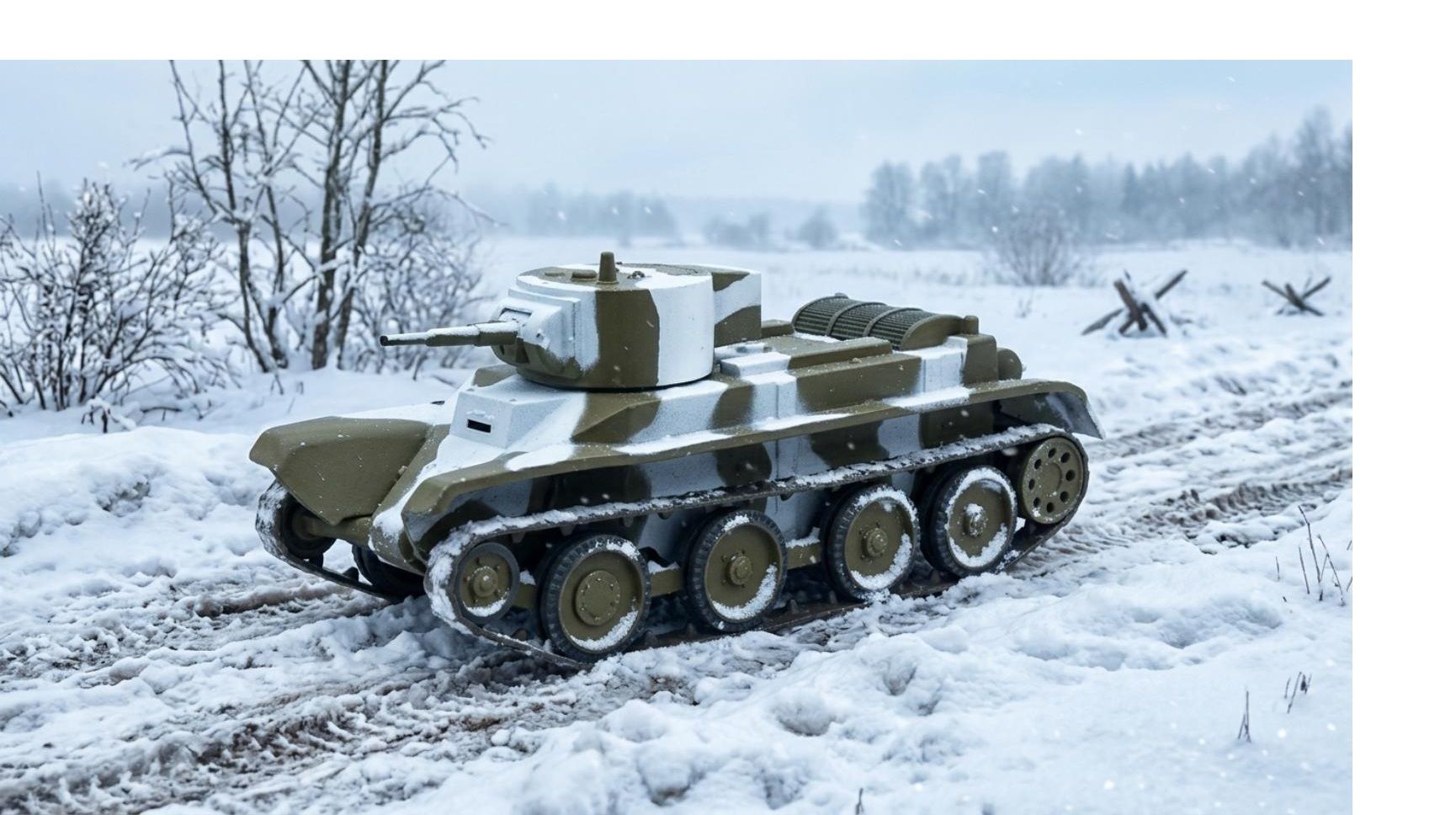 Масштабная модель 1/72, Танк БТ-5 зимний камуфляж