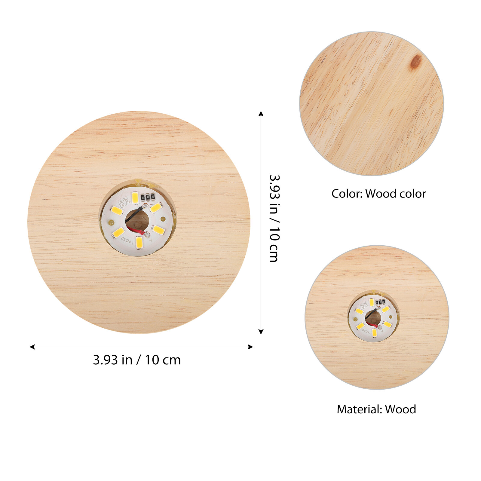 Подставка Для Хрустального Шара Из Дерева Основание Для Ночной Лампы USB 10x10cm