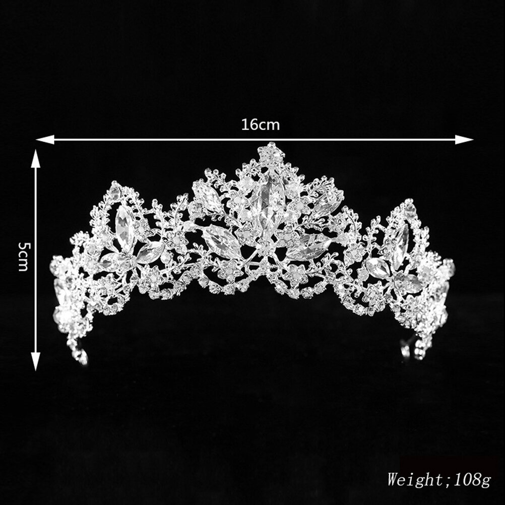 Барокко Ринок Стильная Корона Для Невест Серебристый 16.00X14.50X5.00Cm