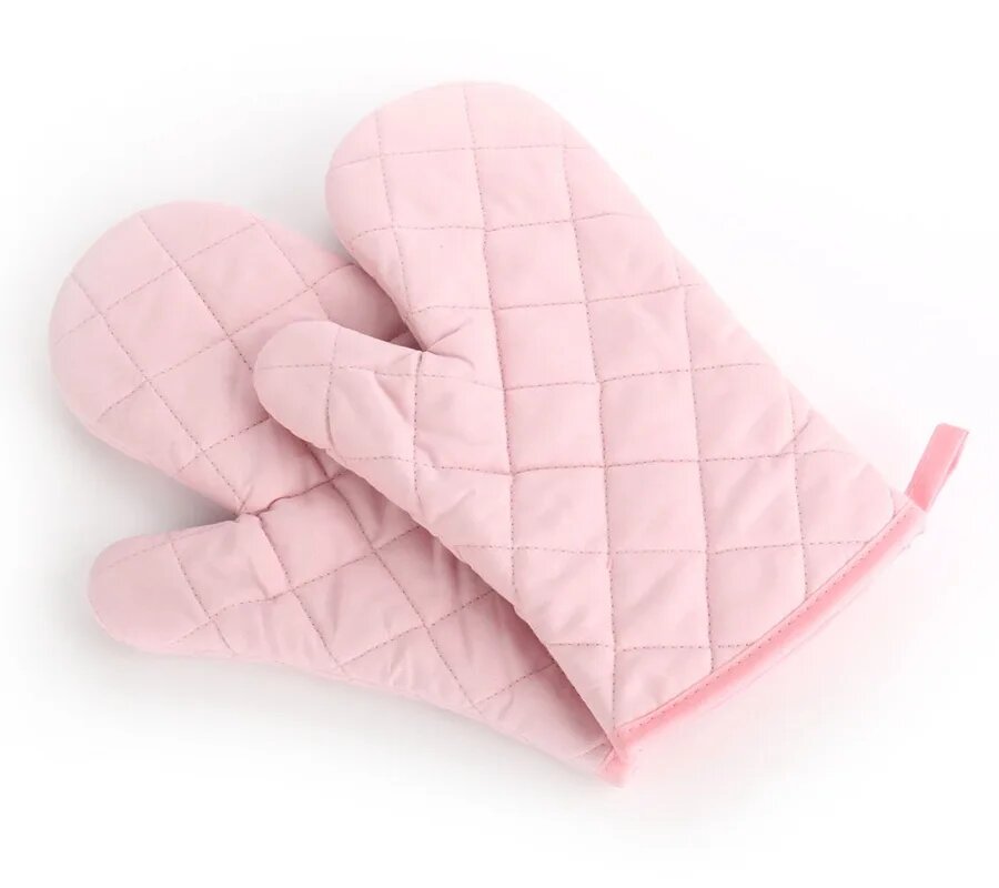 ELESAHOME перчатки для духовки хлопковые Розовый, Pink