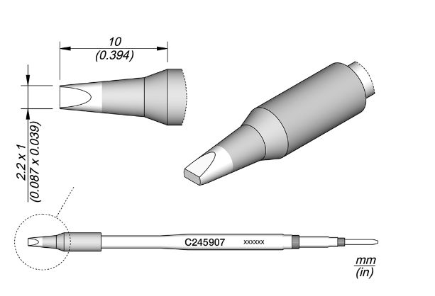 Сменная головка для паяльника JBC C245-407, аксессуар для пайки, диаметр 407, 1 шт