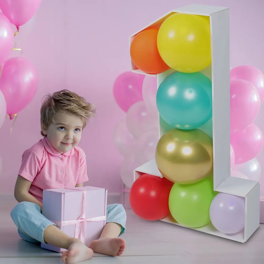 Каркас шариковая цифра 1 из пластика пс для оформления первого дня рождения
