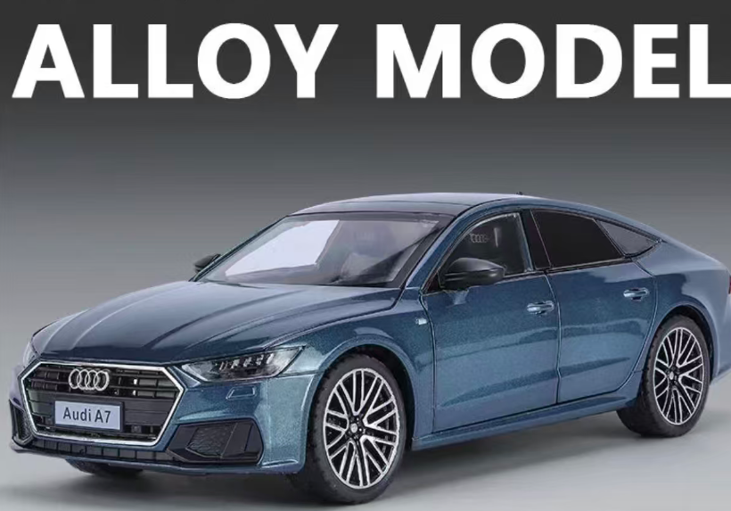 Детская игрушка металлическая инерционная модель Ауди А7 ( Audi A7 ) / Масштаб 1:24，Синий