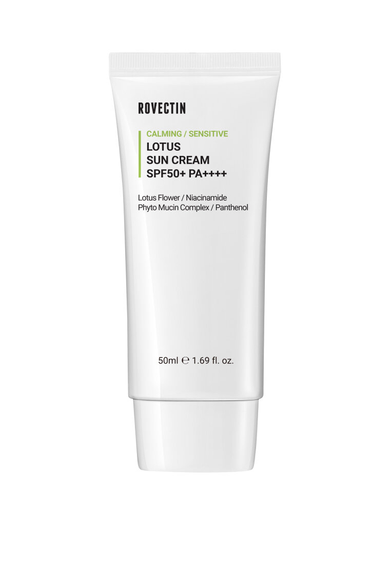 Rovectin Солнцезащитный крем для лица Calming Lotus Sun Cream SPF50+ 50мл