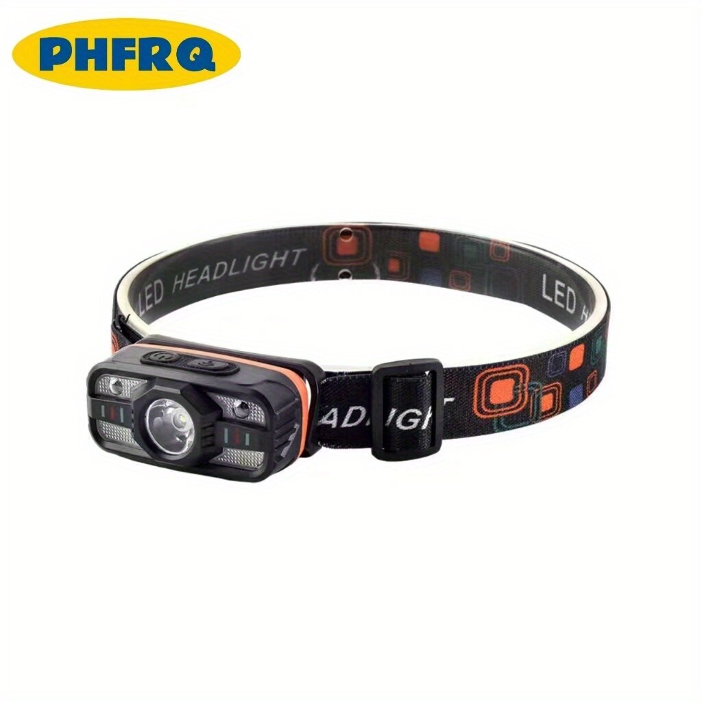 Многофункциональный LED налобный фонарь с USB-зарядкой и защитой IP44