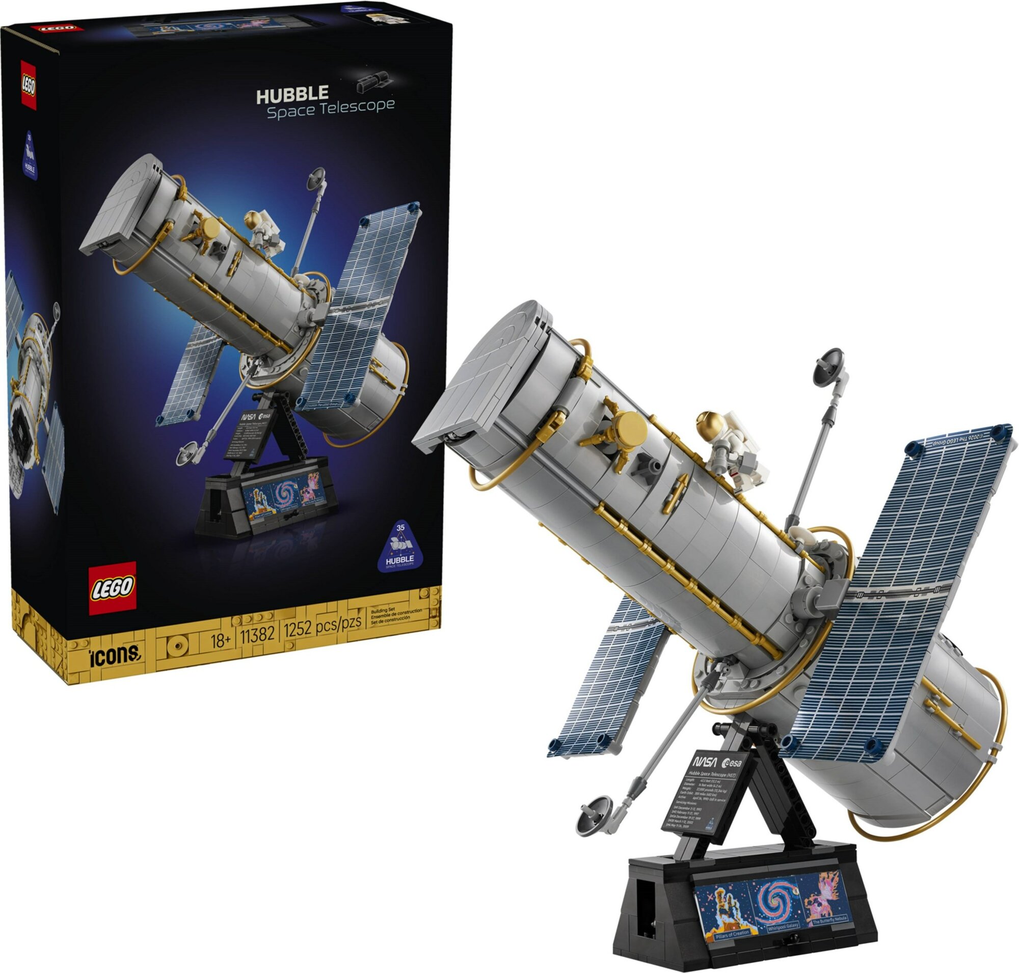 Конструктор LEGO Icons 11382 Космический телескоп Хаббл, 1252 деталей, 18+