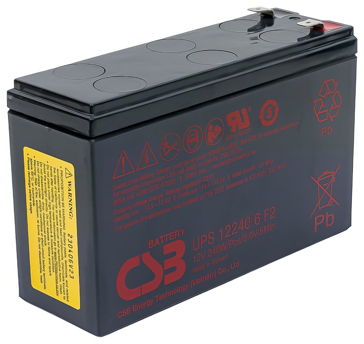 Аккумулятор для ИБП CSB UPS122406 F2 УТ-00000156