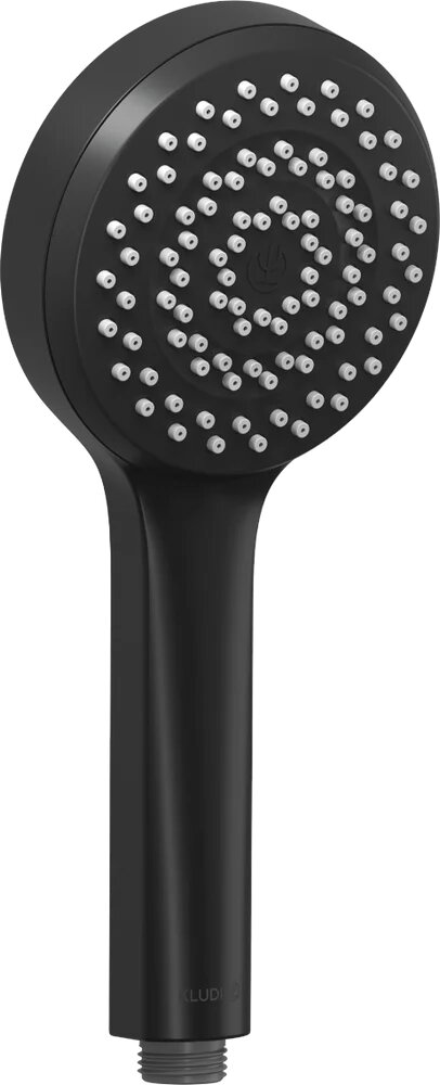 Душевая лейка Kludi DIVE S 1S 6881039-00 с экономией воды, лейка для душа, черная, матовая, круглая