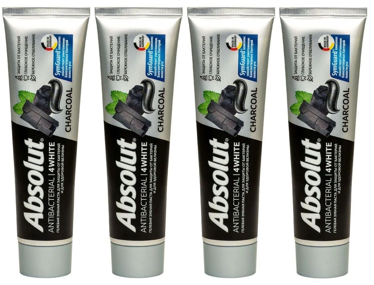 Зубная паста Абсолют Antibacterial 4WHITE 110 мл, 4шт