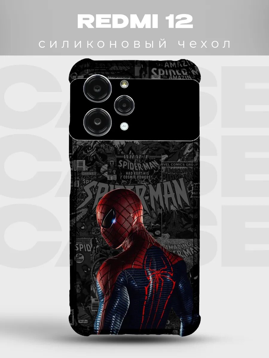 Чехол на Xiaomi Redmi 12 Человек-паук spider man человек пау