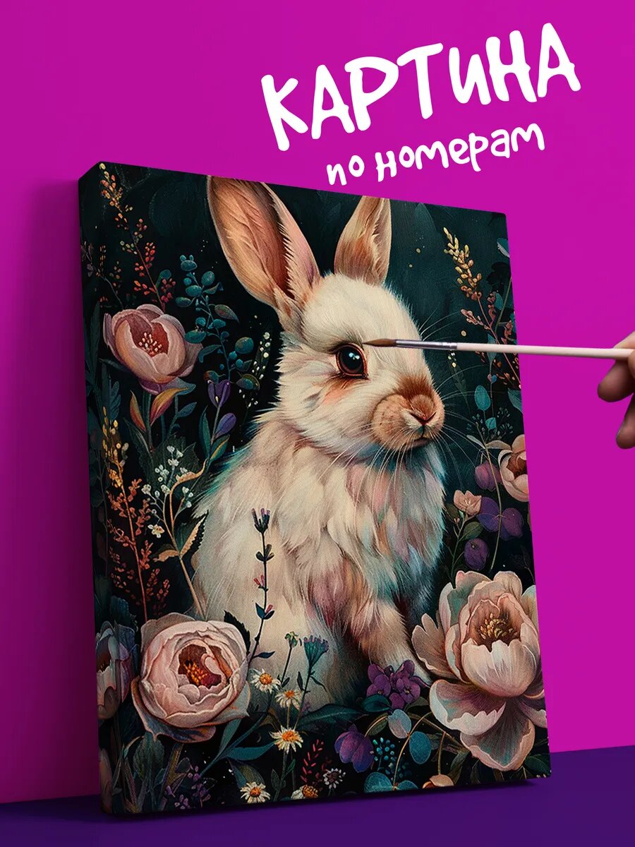 Картина по номерам животные кролик