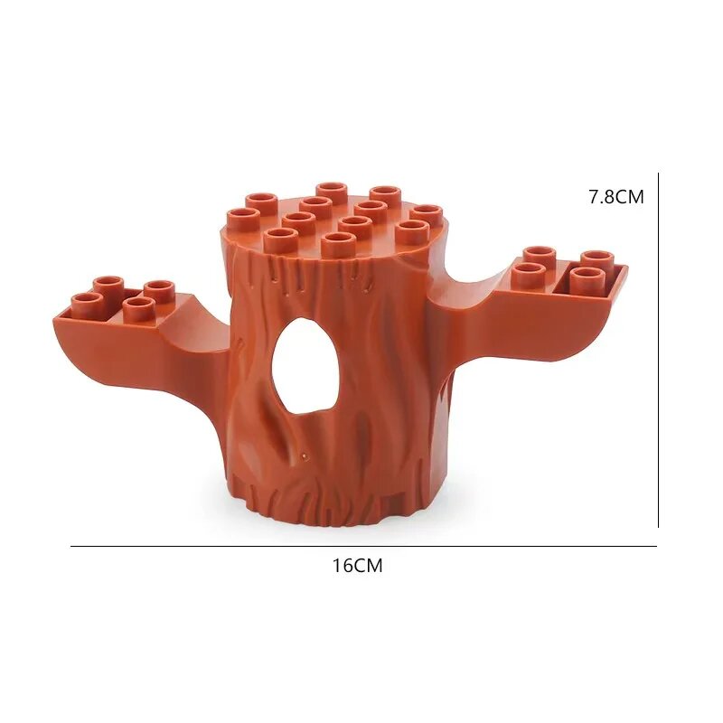 Строительный блок GSF, красный, Tree Head, 16x7.8см