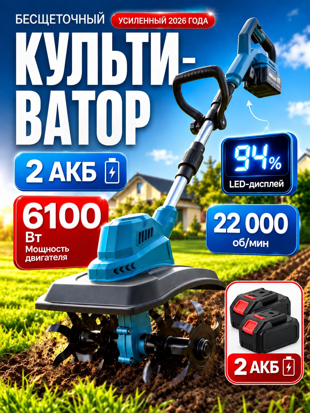 Культиватор аккумуляторный