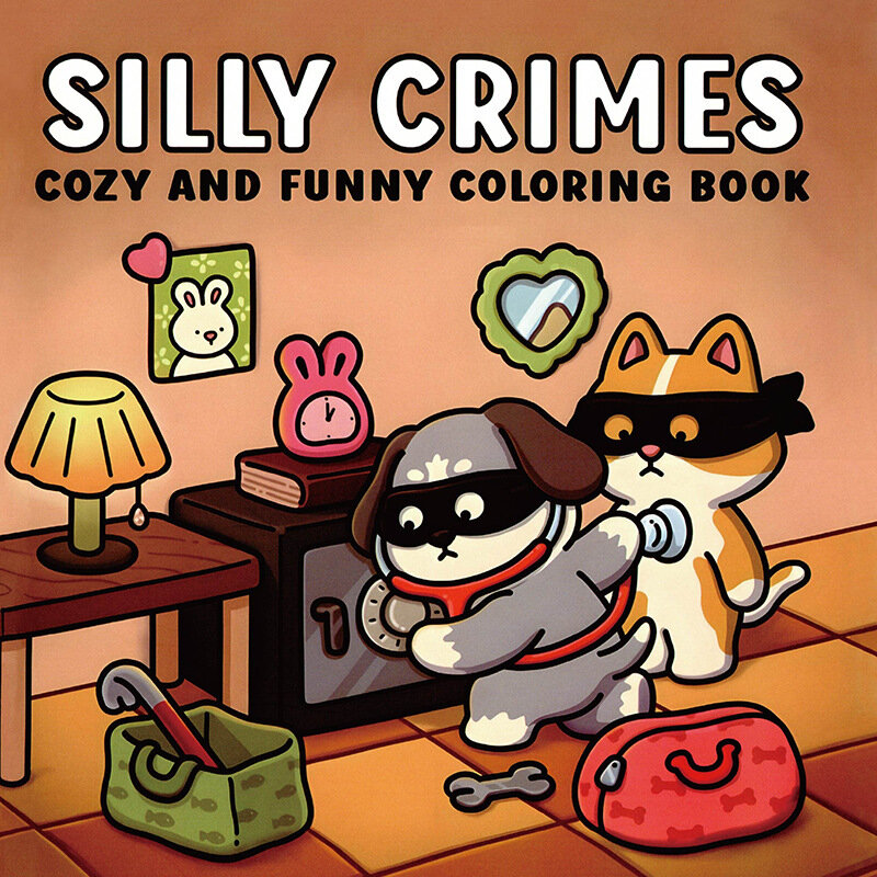 Книга-раскраска для взрослых и подростков Silly Crimes, Милые животные, Легко рисовать, Рисование и рисование,