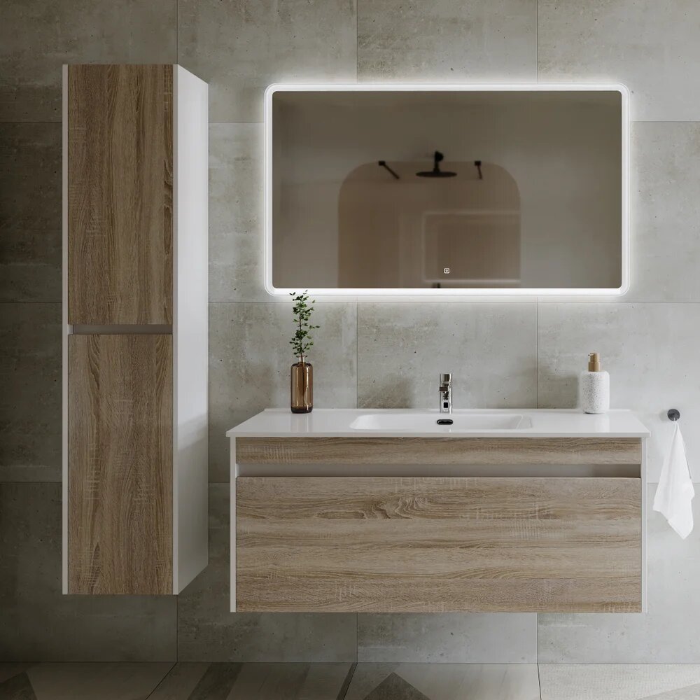 Мебель для ванной комнаты Sancos Smart 120 см дуб бардолино