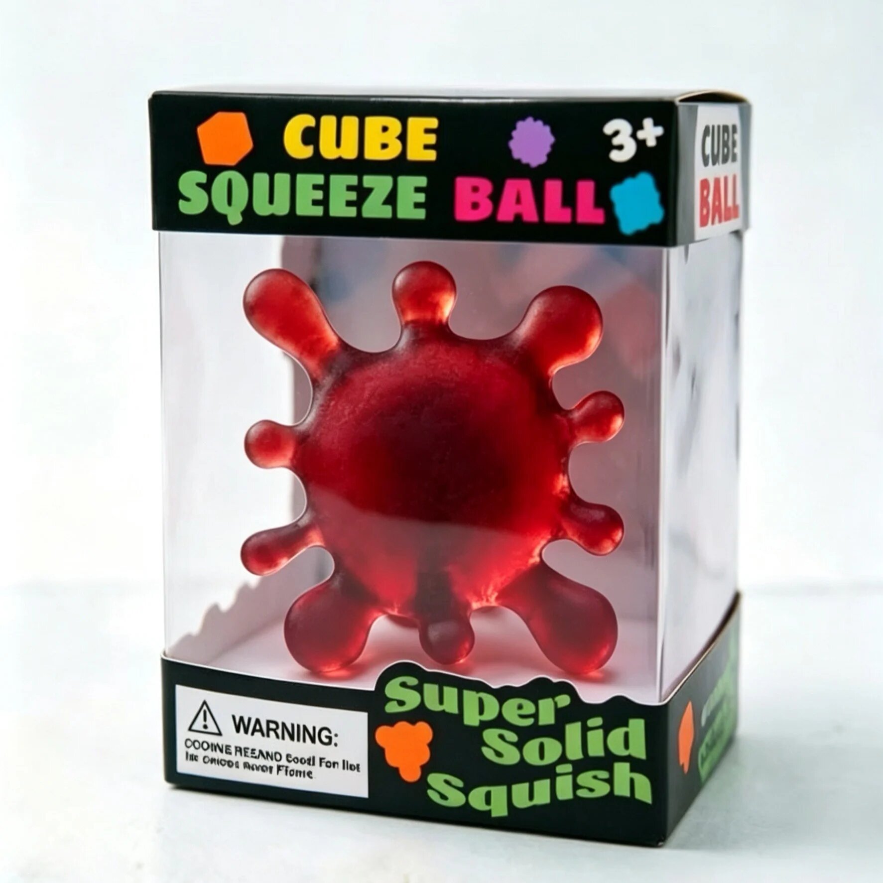 Сквиш-шарик Cube Bacteria red