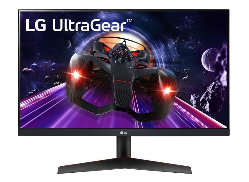 LG 24" Монитор 24GN600-B 1920x1080, 144 Гц, IPS (24GN600-B), IPS, 1920x1080 Full HD, 144 Гц, черный, красный