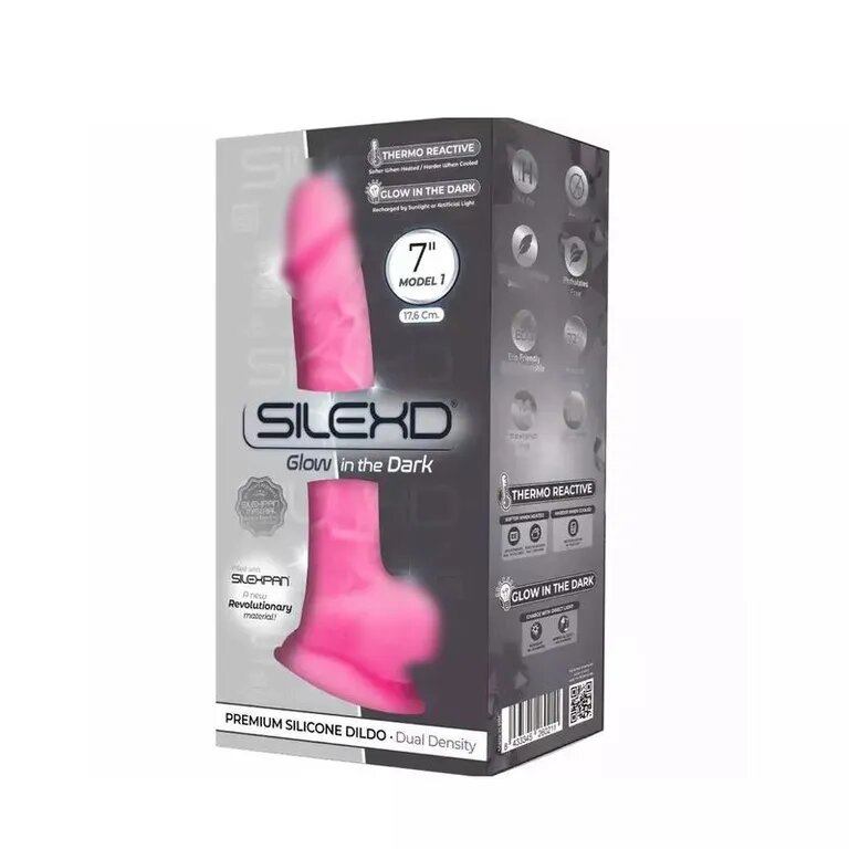 Silexd Фаллоимитатор Model 1 светится в темноте 7' 1 шт