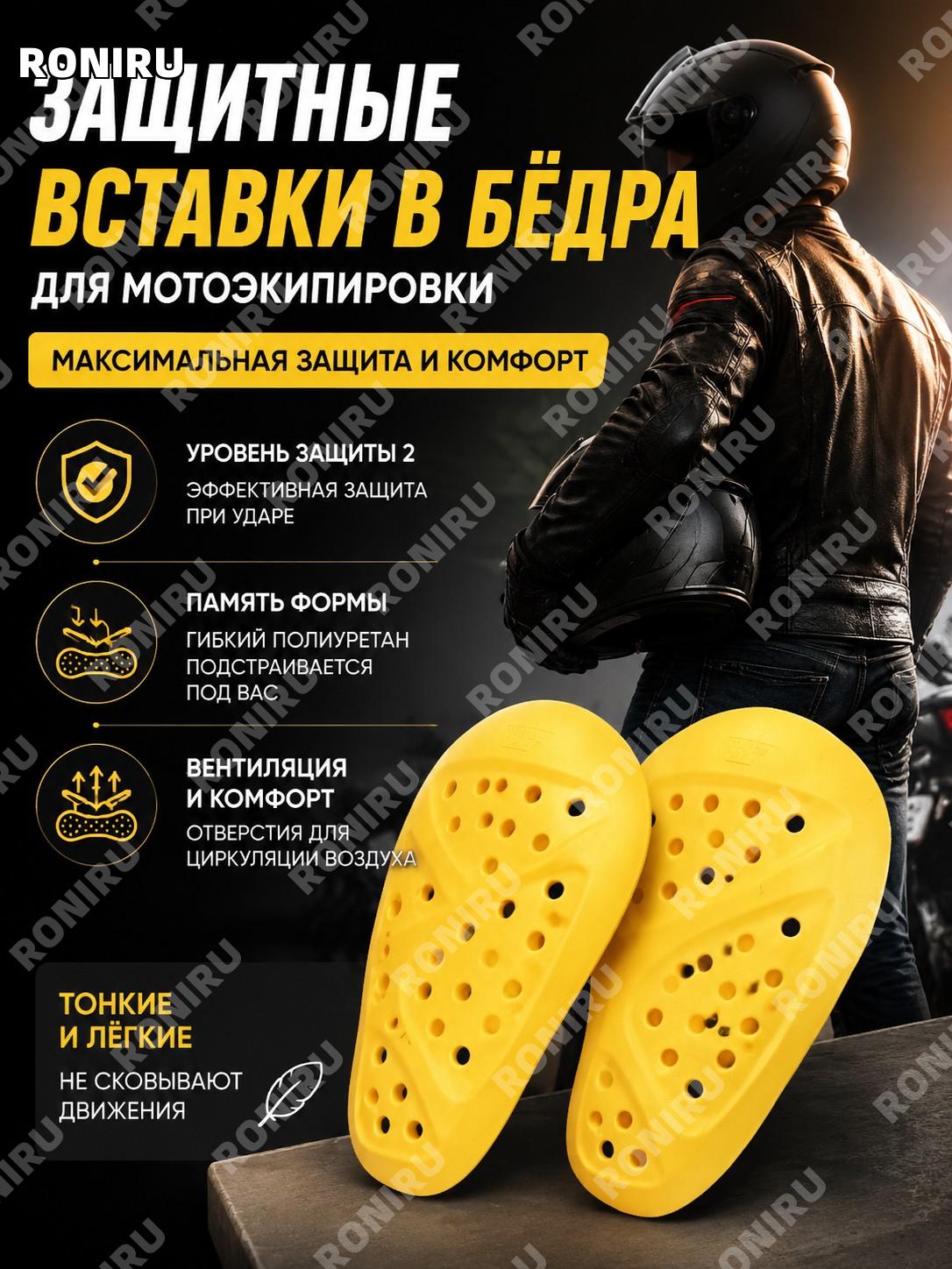 Защитные вставки в бедра для мотоэкипировки CE LEVEL 2 из гибкого полиуретана с эффектом памяти, вентиляция тонкие