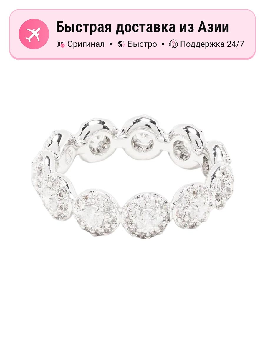 Кольцо обручальное SWAROVSKI, кристаллы Swarovski