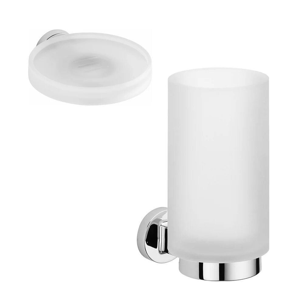Набор Стакан Colombo Design Nordic B5202. CR-VAN / Мыльница B5201. CR-VAN