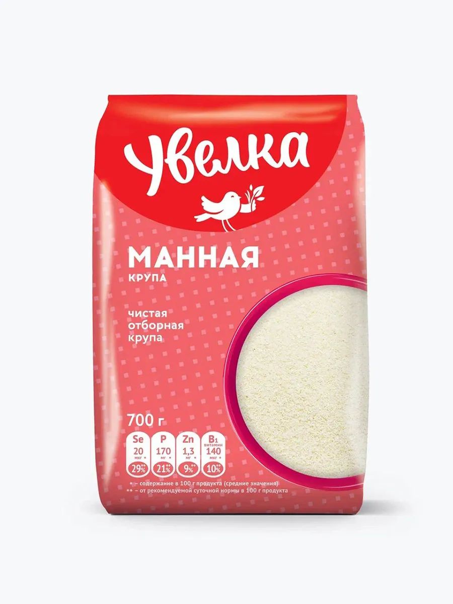 Крупа манная отборная Увелка, 700г