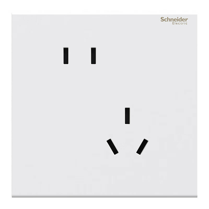 Schneider Electric 86 мм скрытая пятигнездовая розетка 10А несветодиодная Тип：Ненадежная пятигнездовая розетка