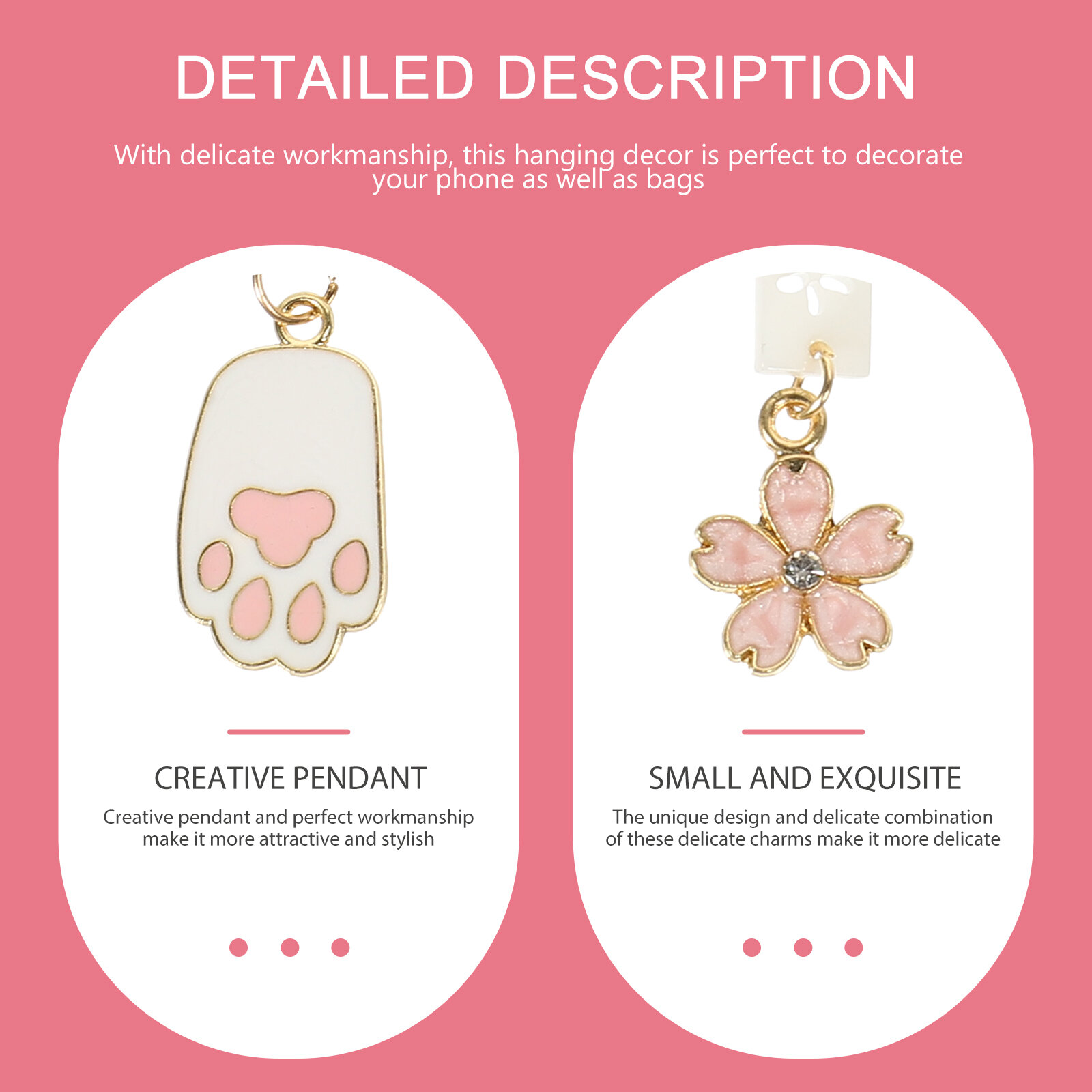 2 Штуки Кawaii Phone Accessories Цепочка Для Телефона Оригинальный Дизайн 14.00X1.50X0.50Cm