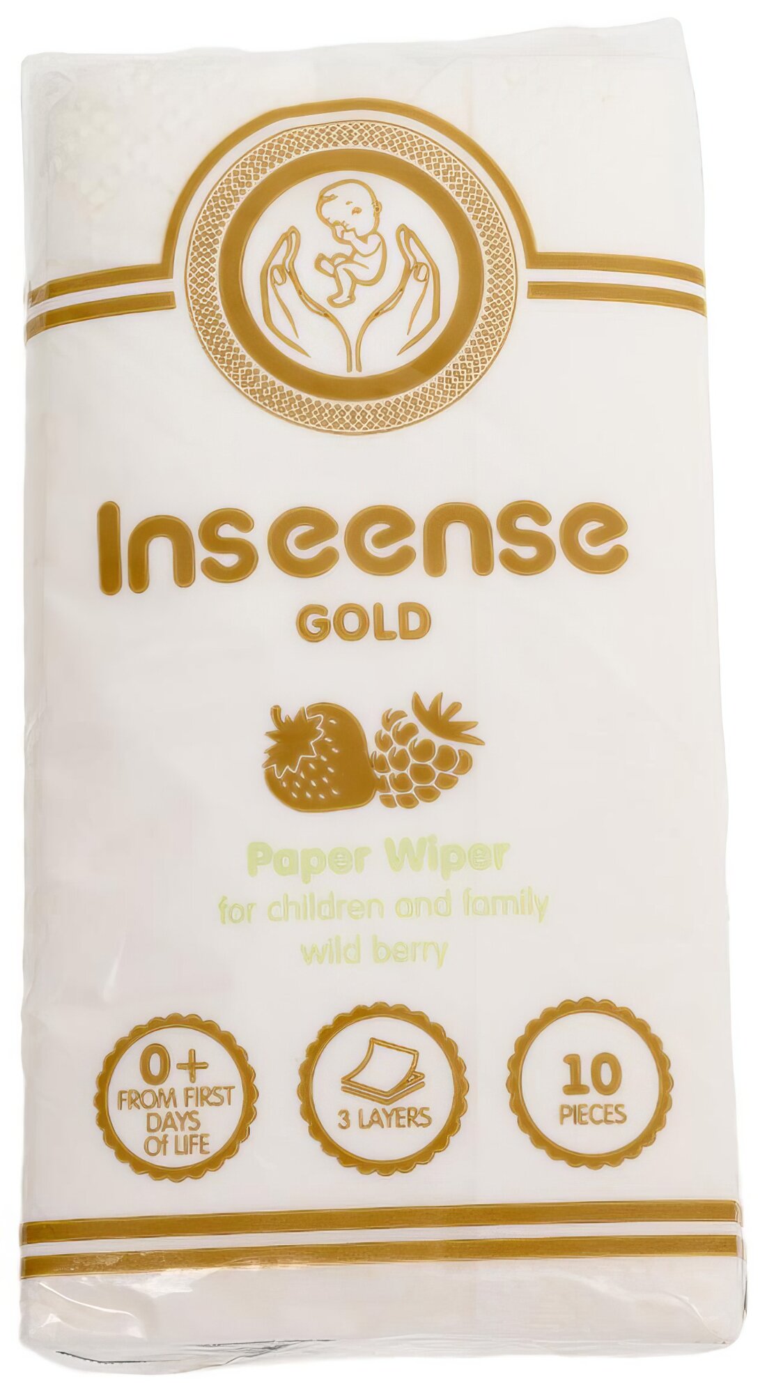 Бумажные платочки INSEENSE 3 слоя, 10 шт, аромат лесных ягод Ins10ly