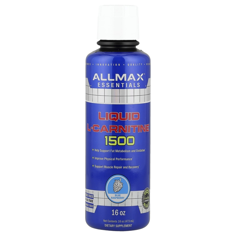 ALLMAX Nutrition, Liquid L-Carnitine, Л-карнитин, вкус ежевика 1500, 473 мл