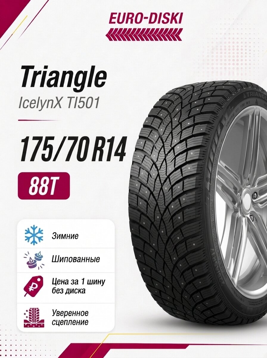 Зимние шины 14/175/70 Triangle IcelynX TI501 88T XL Ш