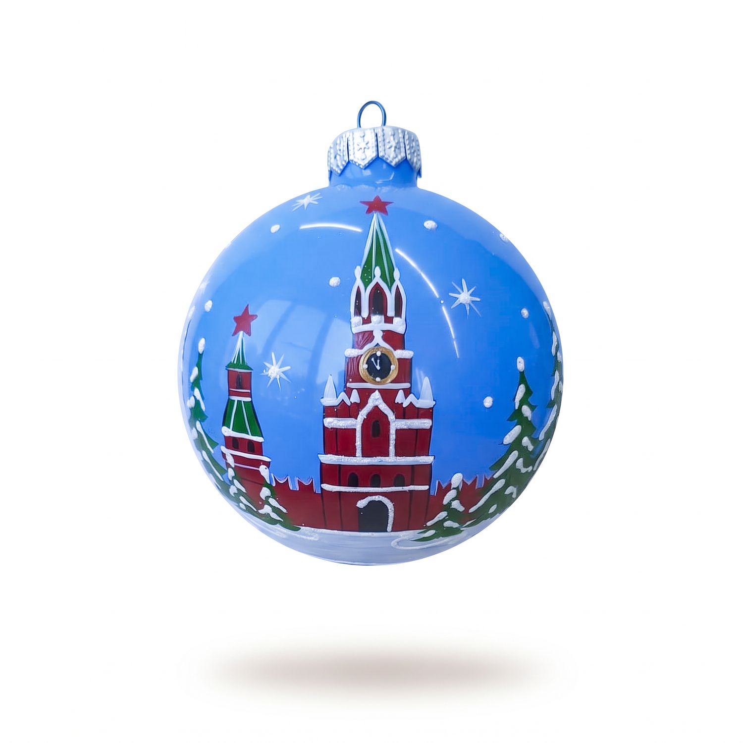 Шар ЮниОпт классика, "Московский Кремль 1", с рисунком, 10см