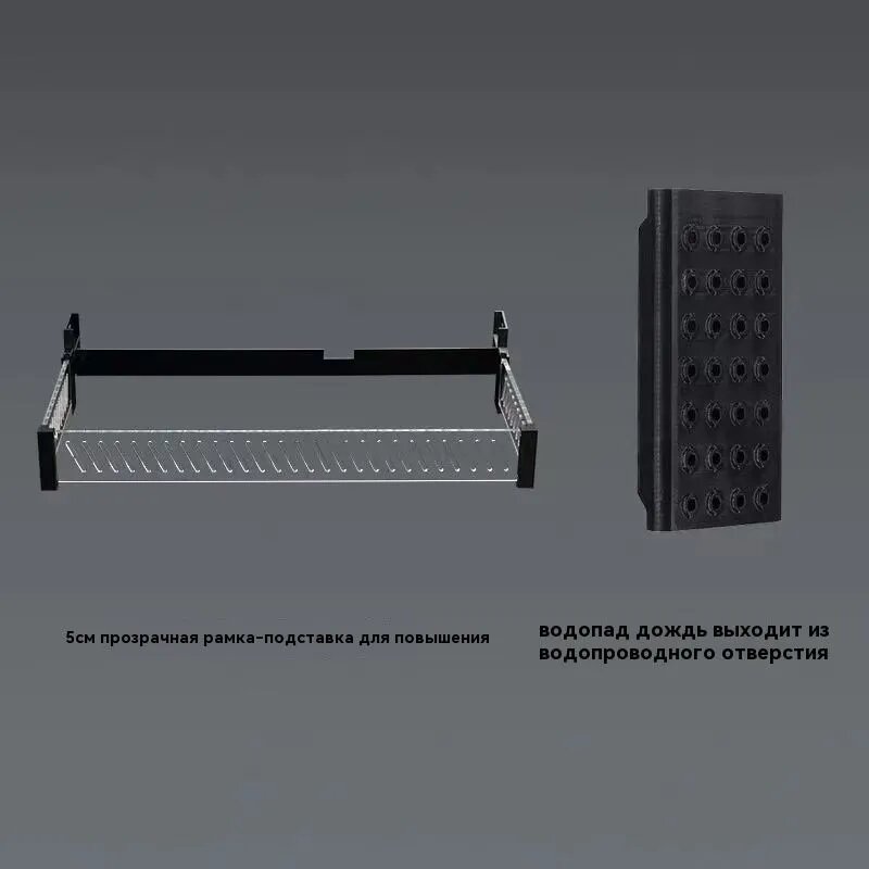 Набор для увеличения высоты аквариума Xiaomi Aquarium + дождевик-водопад, 5 см. Вентиляция, демонстрация
