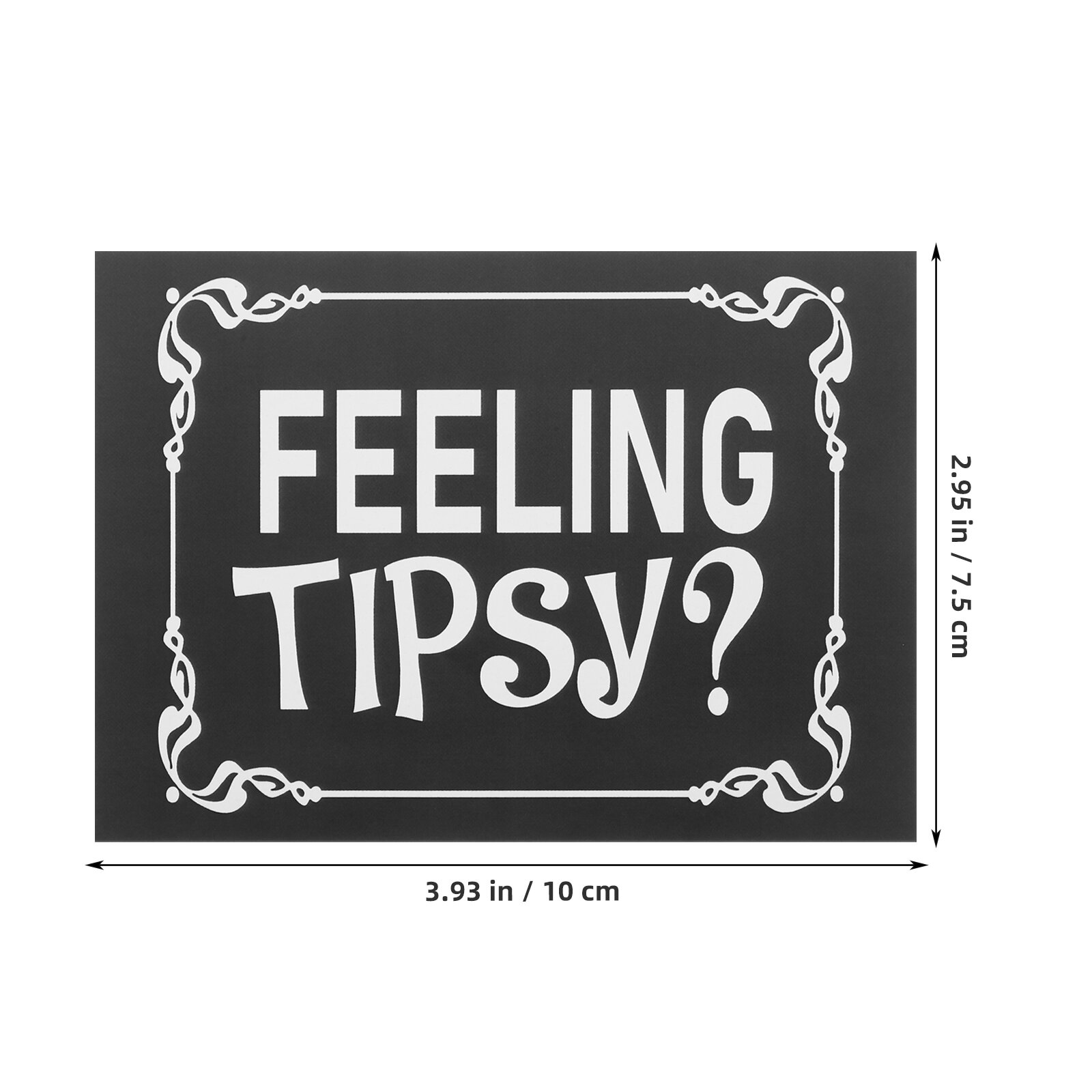 10 Шт Наклейки Feeling Tipsy Для Ресторанов И Баров Стильные Этикетки 10.00X7.50X0.10Cm