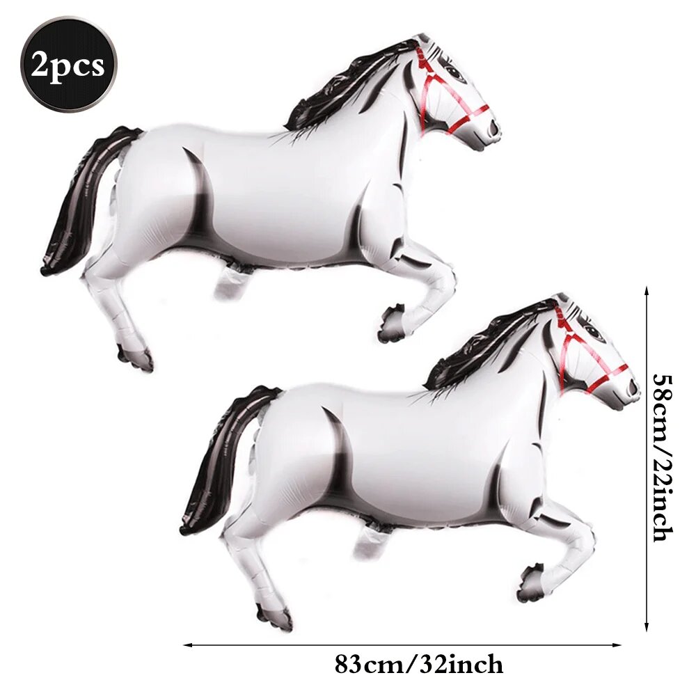 Фольгированный шар корова с рогом EsenTroye Белый, 2pcs