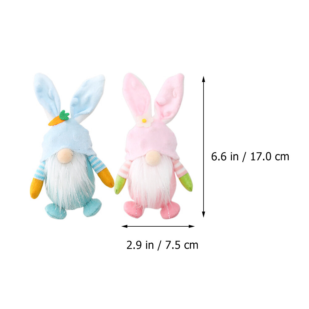 4 Шт Игрушки Гномы В Forme Easter Кроликов Украшения Для Праздничного Стола 17x7.5x6cm