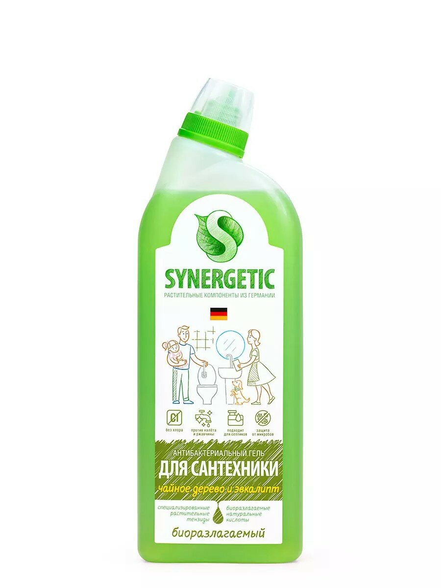 Средство для сантехники антибактериальное Synergetic 700 мл гель