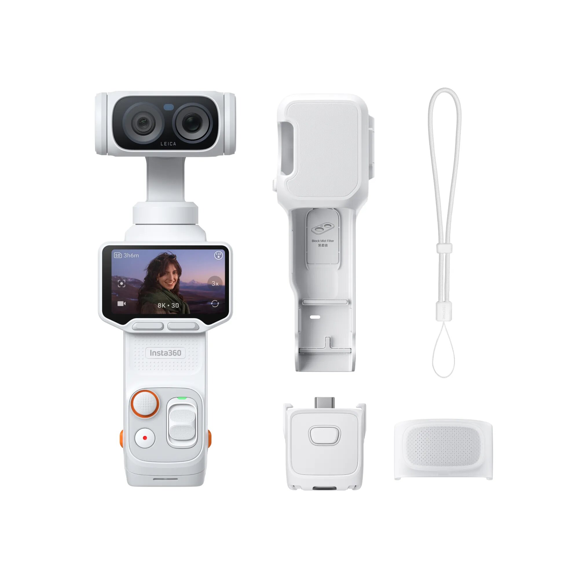 Экшн-камера Insta360 Luna Ultra, Standard Bundle ( Stellar White)