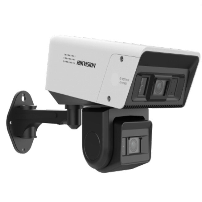 Hikvision двойная камера 4MP цветное ночное видение с поддержкой POE сетевая видеокамера DS-2SC2C144MW-TE объектив 4/4