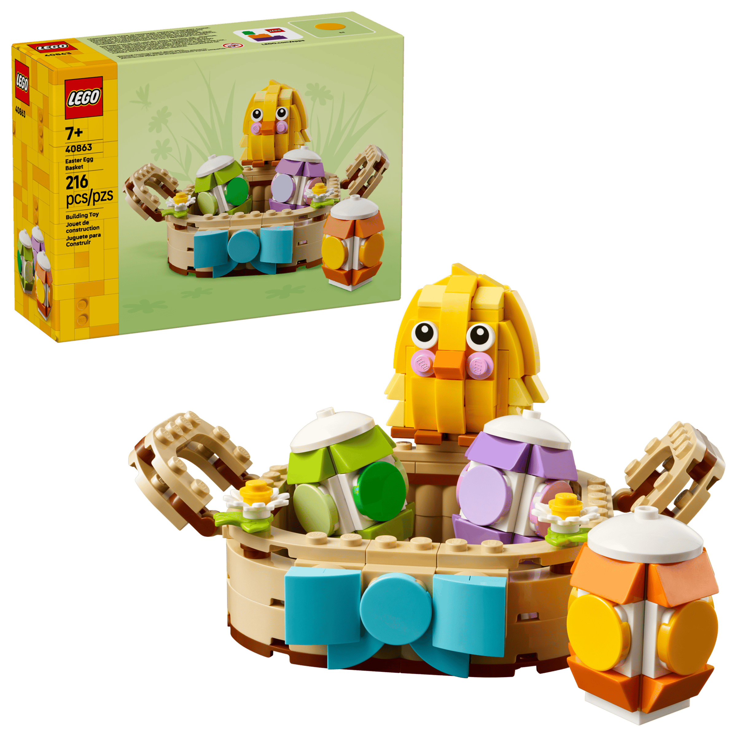 Конструктор LEGO 40863 Корзинка с пасхальными яйцами, 216 деталей