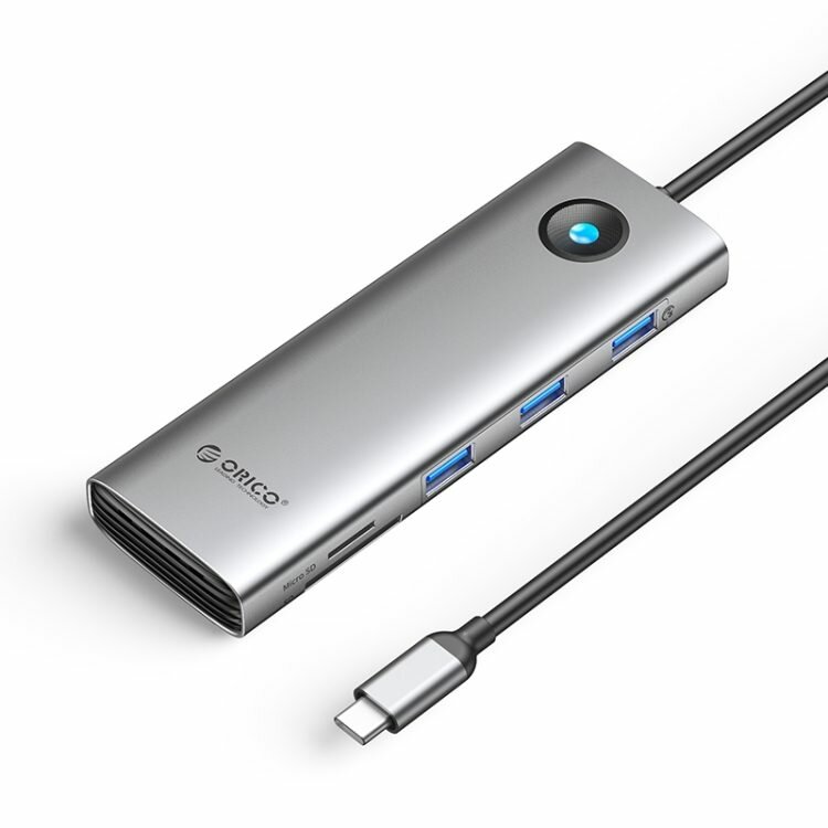 Многофункциональная док-станция ORICO PW11-5P Type-C / USB-C 5-в-1 5 Гбит/с (темный цвет)