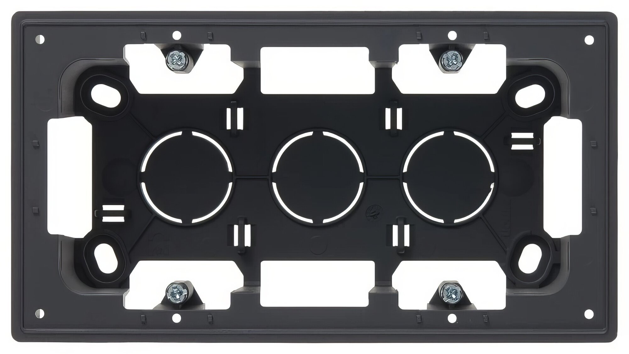 Коробка монтажная Simon 24 Harmonie двухместная накладная графит (2400752-038)